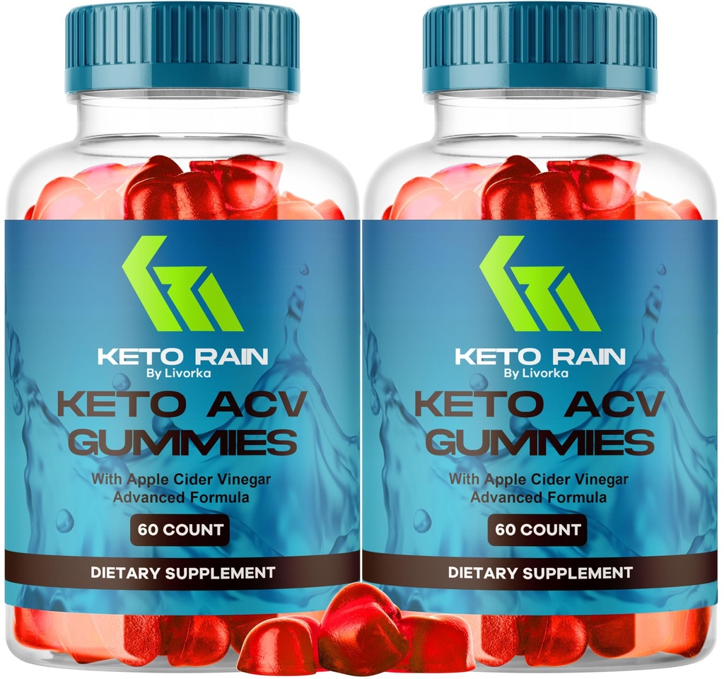 (2 Pack) Rain Gummies - Keto Rain Advanced ACV Gummys, Keto Rain ACV Gummy 1050MG - All Natural Rain Apple Cider Vinegar, ChemRain ACV Gummys, 120 Gummies for 2 months