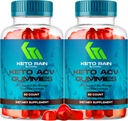 (2 Pack) Rain Gummies - Keto Rain Advanced ACV Gummys, Keto Rain ACV Gummy 1050MG - All Natural Rain Apple Cider Vinegar, ChemRain ACV Gummys, 120 Gummies for 2 months