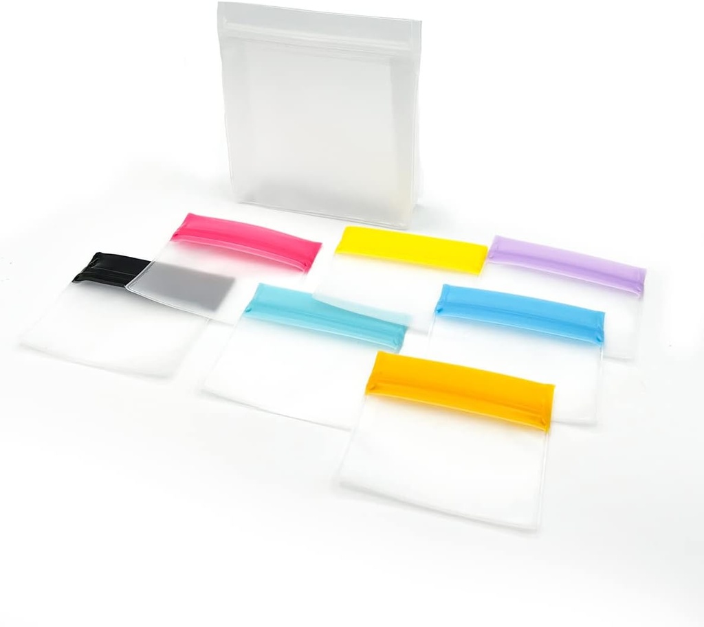 EZY DOSE Reusable 7Day Pill Pouch Set, Dayanıklı Multi-Purpose Travel-Sized Containers, Easyplain, Büyük Depolama, Clear, Ted Free, TSA Onaylandı