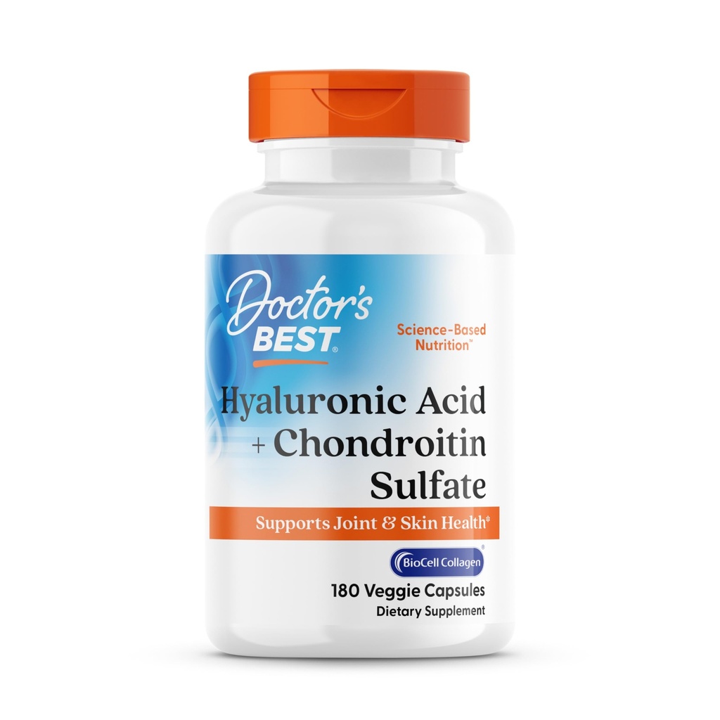 Doktor'un Chondroitin Sulfate ile En İyi Hyaluronik Asit, The BioCell Collagen, Non-GMO, Gluten Free, Soy Free, Ortak Destek, 180 Count (Pack of 1)