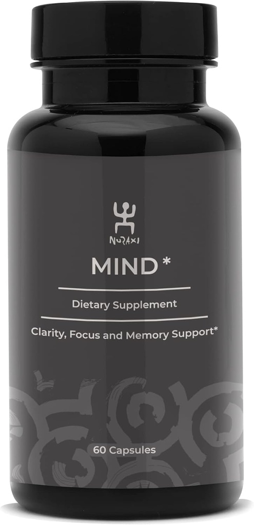 Nuraxi Mind | Brain Formula | Beslenme Supplement | Doğal Gıda Malzemeler | Beyin Sağlığı Vitaminleri | Sardinian Long Life With Pure Supplements | Focus & Memory Boost - 60 ct