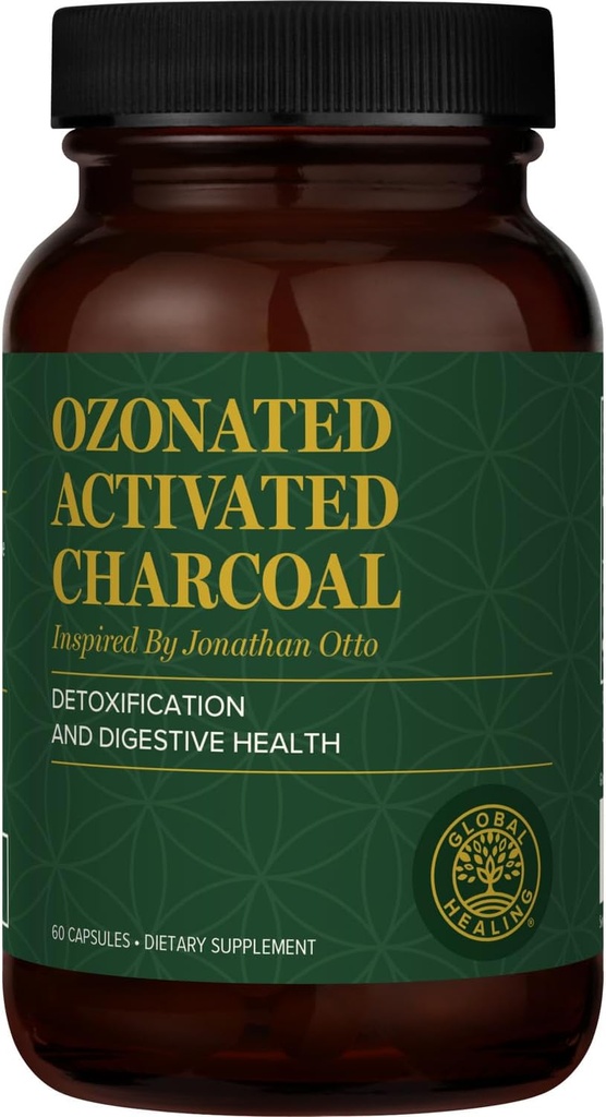 Global Healing Center - Ozonated Aktif Charcoal Toz - Gelişmiş Digestive Detox Bu Reklamcılar İç Unwanted bileşikler - Yardımlar Relieve Occasional Gas Discomfort - 60 Aktif Charcoal Pills
