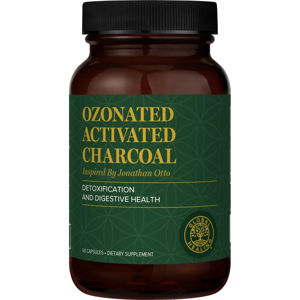 Global Healing Center - Ozonated Aktif Charcoal Toz - Gelişmiş Digestive Detox Bu Reklamcılar İç Unwanted bileşikler - Yardımlar Relieve Occasional Gas Discomfort - 60 Aktif Charcoal Pills