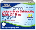Ohm Loratadine 10 mg Allergy Medicine - Non Drowsy All Day Allergy Relief, 24 Hour Antihistamine, Orally Disintegrating Tablets, Effective Relief, for Ages 6 and up - 30 Count
