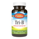 Carlson - Tri- B, Vitamin B Complex, 25 mg βιταμίνης B-6, 400 mcg Βιταμίνης B-12, Follic Acid Energy Pills, Προώθηση Καρδιαγγειακής Υγείας, B Complex Vitamins, B12 Συμπλήρωμα, B Vitamin Complex, 360 δισκία
