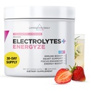 Livingood Daily Electrolytes Toz, Electrolytes Hydration Toz C, Taurin, D Ribose & FOS, Sugar Free Electrolyte Drink Mix, Keto, Gluten Free, Strawberry Lemonade, 30 Hizmetler