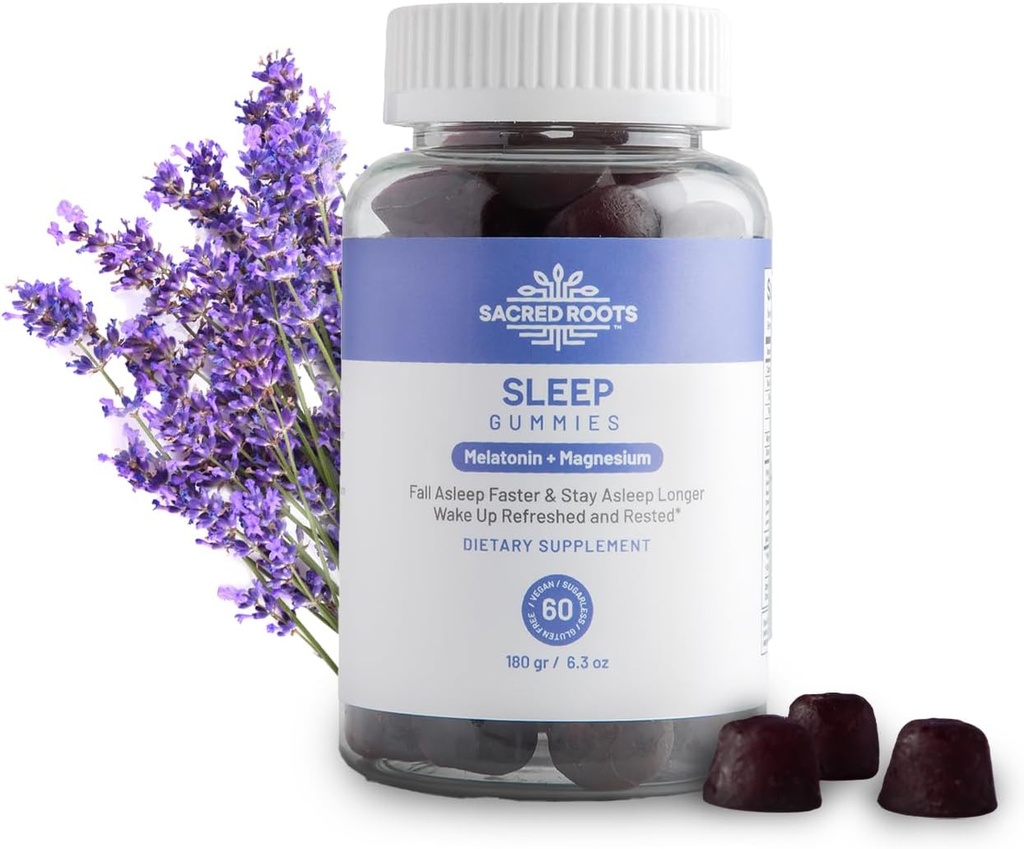 Gummies ύπνου - Χωρίς ζάχαρη Μελατονίνη Gummies με μαγνήσιο για την υποστήριξη του ύπνου - Βοτανική ανάμειξη των φυσικών συστατικών - Keto, Vegan, μη-GMO & χωρίς γλουτένη - Κατασκευάζεται στις ΗΠΑ (30 υπηρεσίες)