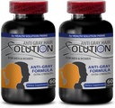 Catalase 5000 - Gray Hair Solution for Men and Women - Anti Gray Hair Formula (2 Bottles 120 Capsules)