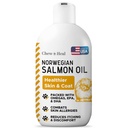 Köpekler için Salmon Yağı - Cilt ve Ön Sağlık için Premium Balık Yağı - Omega 3 Supplement - Supports Itchy Skin - 8 oz Liquid - Norveç Köpek Salmon Oil - Temel Köpek Tamamı
