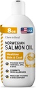 Köpekler için Salmon Yağı - Cilt ve Ön Sağlık için Premium Balık Yağı - Omega 3 Supplement - Supports Itchy Skin - 8 oz Liquid - Norveç Köpek Salmon Oil - Temel Köpek Tamamı