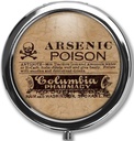 Pill Box Case Pillbox Sahibi Trinket Stash Box Arsenic Vintage Style Medicine Vitamin Pill Organizer Case (Arsenig Zehir)