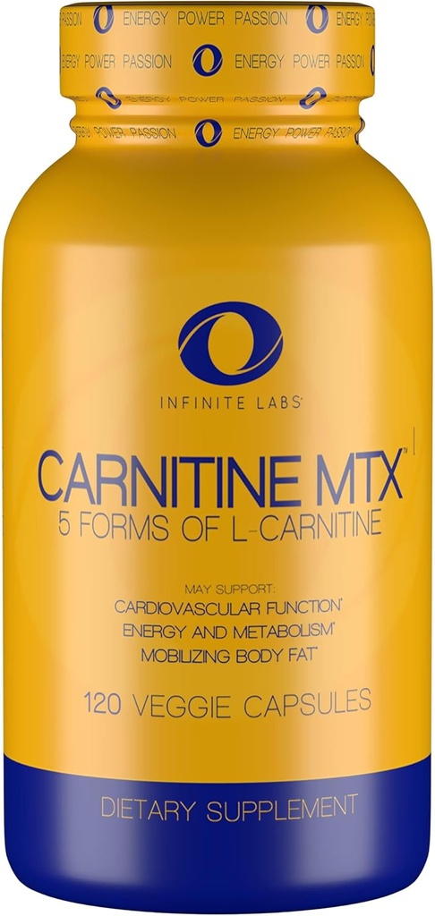 Sonsuz Laboratuvarlar L Carnitine 1000 mg MTX - Carnitine Fumarate, L-Carnitine L-Carnitine, L-Carnitine HCL, L-Carnitine Base 120 Veggie Capsules.