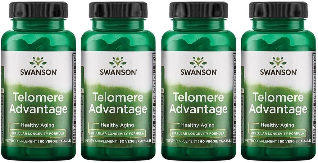 Swanson Ultra Telomere Πλεονέκτημα 60 Veg Caps 4 Συσκευασία