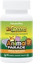NaturesPlus Animal Parade KidGreenz, Tropikal Meyve Flavor - 90 Hayvan-Shaped, Chewable Tabletler - 2 Paket - Broccoli & Spinach - Vegetarian, Gluten Free - 180 Toplam Hizmetler
