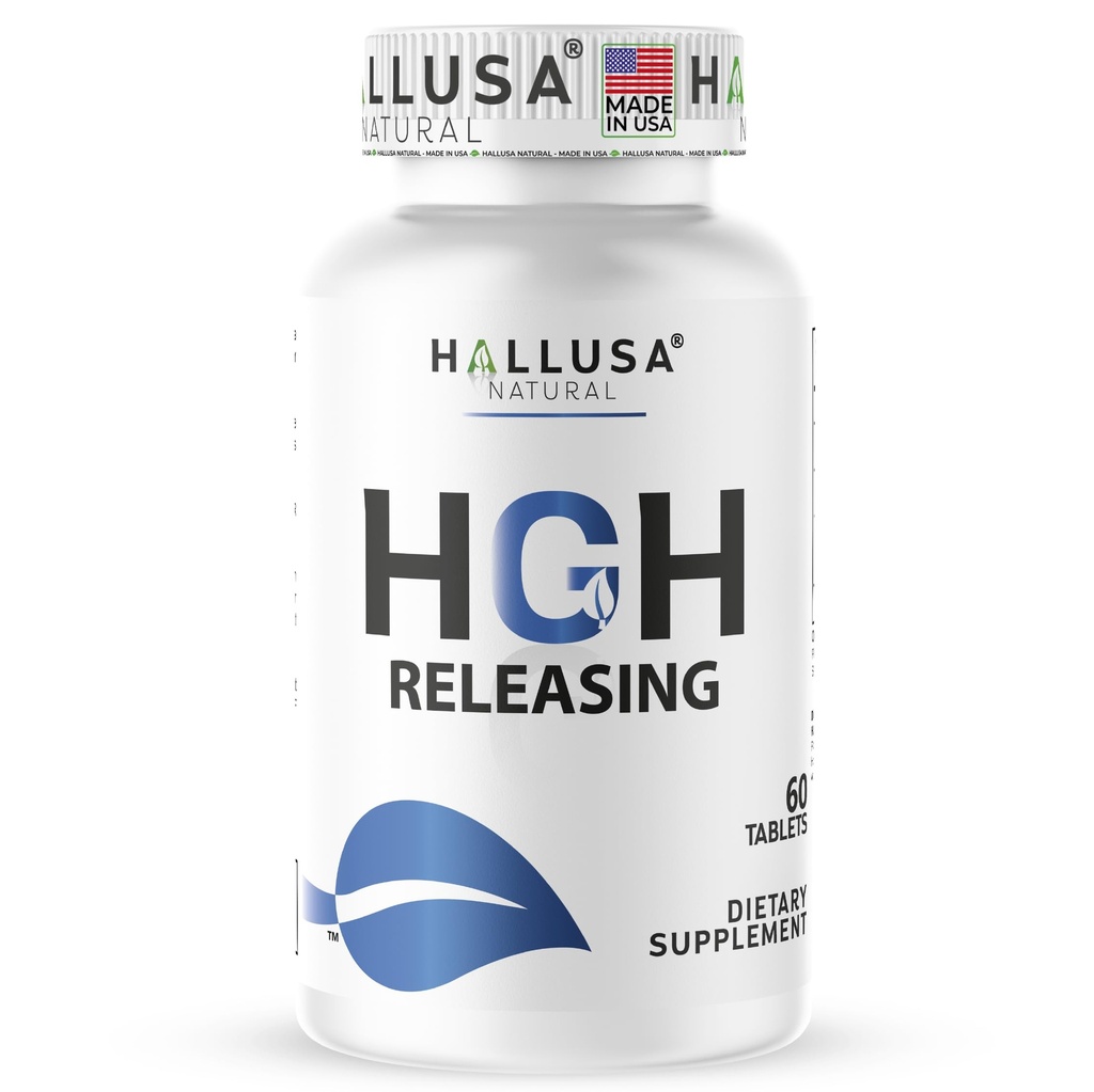 Hallusa Natural Hall HGH Complex - Amino Acid Complex - Μύες & Υποστήριξη προπόνησης - Ενέργεια & Ανάκτηση Φόρμουλα - L-αργινίνη, L-Ορνιθίνη, L-Γλουταμίνη - 60 δισκία (30 Ημέρα προσφοράς)