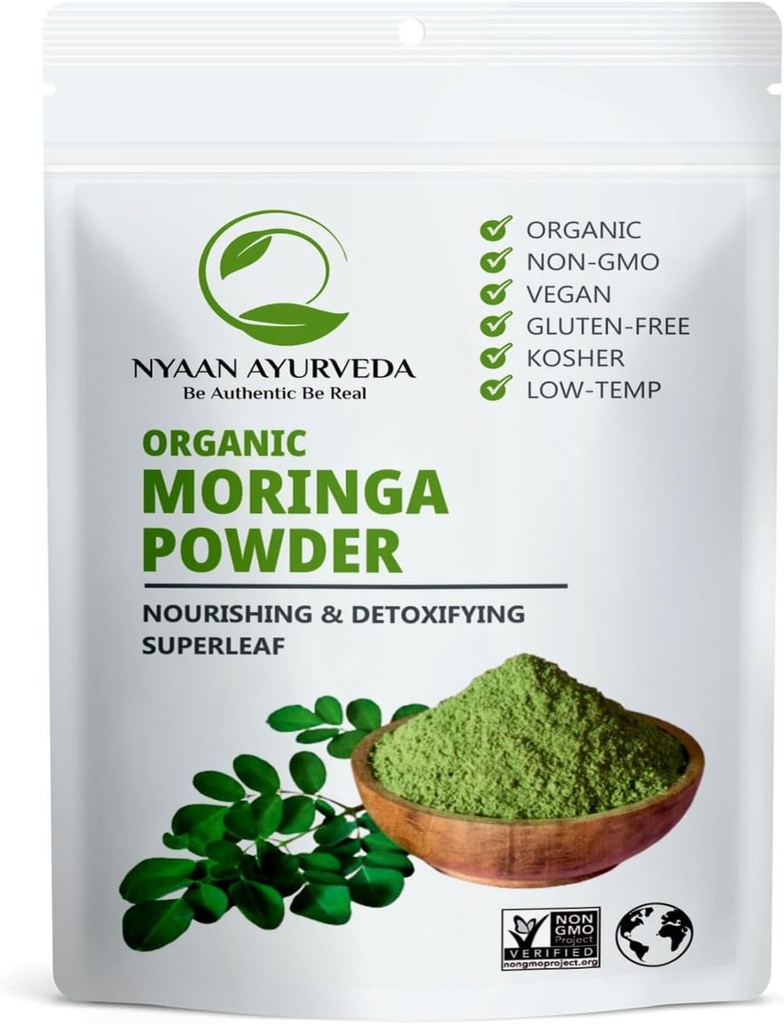 Moringa Toz (8 Ounce), Moringa Oleifera Leaf Toz | Gentle Tray Leaves | 227g (8 Ounce) Pack | 1 Paket