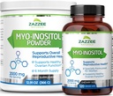 Zazzee Myo-Inositol Capsules ve Myo-Inositol Toz, 100% Pure, Premium Grade, Vegan, Non-GMO ve All Natural Natural Natural