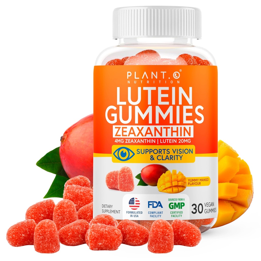 Lutein & Zeaxanthin Gummies - Νόστιμα Vegan Eye Health Βιταμίνες Κλινικά Σπουδές 20mg Lutein και Zeaxanthin για Καθαρότητα Οράματος Ξηρό Οφθαλμικό Ανακούφισμα και Μπλε Φωτός Υποστήριξη