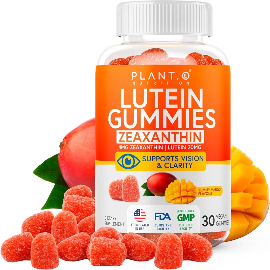 Lutein & Zeaxanthin Gummies - Delicious Vegan Eye Health Vitamins Klinik olarak Görmek için 20 mg Lutein ve Zeaxanthin