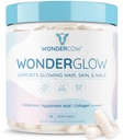WONDERCOW Hair Skin ve Nails Vitamins w/Bovine Colostrum, Collagen, Hyaluronic Acid, Biotin, çinko, & LactoferrinSupportDepres Faster Saç Büyümesi, Güçlü Nails ve Glowing Skin (30 Hizmetler, Capsule)