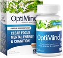 Optimind Bacopa Monnieri Brain Supplement for Memory and Focus, Nootropics with Phosphatidylserine, Huperzine A, Non-GMO, Klinik olarak Studied Materialss, 32 Capsules