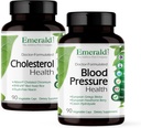 EMERALD LABS Cholesterol Health (90 Caps) & Blood Pressure Health (90 Caps) - Υποστηρίξτε το Σύστημα Καρδιάς & Κυκλοφορίας - Υποστηρίξτε τα Επίπεδα Πίεσης του Αίματος σε ένα Κανονικό Εύρος - Χωρίς Γλουτένη - 30-Day Supply