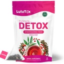 LULUTOX Detox Τσάι - Slimming Τσάι με Dandelion και Ginseng για την υποστήριξη Στόχων για Detox Cleanse, Flat Bely, Bloating, Υγιεινό Βάρος και Digestive Υγεία - Γυναίκες & Άνδρες - Ροδάκινο Γεύση (28 εξυπηρετήσεις)