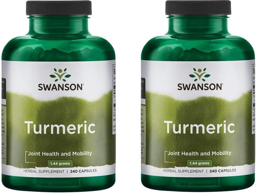 Swanson Premium Brand Turmeric Whole Root Powder 720 mg, 240 Κάψουλες- 2 Count,