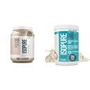 Isopure Unflavored Organik Vegan Pea Protein Tozu, Sütlü Asitlerle Ücretsiz, 20 Hizmet + Isopure Collagen Peptides Toz, 14 Hizmetsiz, Vitamin C ile Biotin