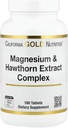 California Gold Beslenme Magnezyum & Hawthorn Extract Complex with Taurin, Coleus forskohlii Extract, ve Hops, 180 Tabletler