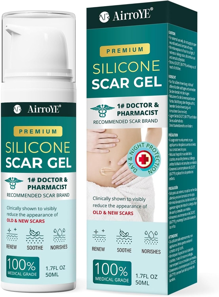 Σημάδι σιλικόνης για Stretch Mark: 100% κρέμα ουλή σιλικόνης - Αφαιρέστε τις νέες παλιές ουλές δέρματος 50g