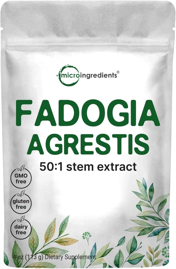 Fadogia Agrestis 600mg Per Serving, 50:1 Extract Powder, 4 Ounce, Highly Purified and Bioavailable, USA Third Party Tested, Maximum Strength, No Filler, No Additives, Non-GMO & No Gluten