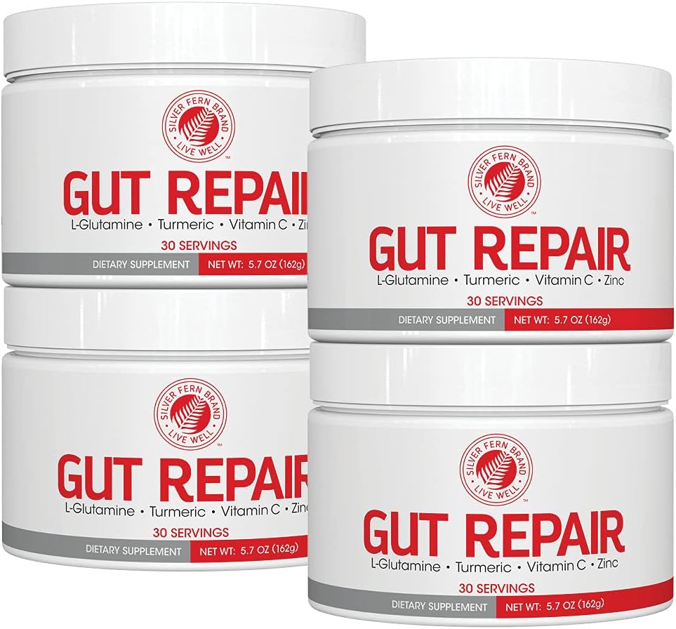 Silver Fern Gut Onarımı - Digestive Health Supplement Toz L-Glutamine, Curcumin, çinko, Ascorbici