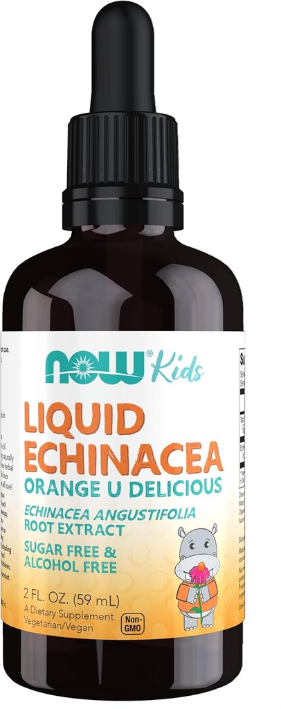 Τώρα Συμπληρώματα Τροφίμων, Παιδιά Υγρό Echinacea με Σταγονόμετρο, Υποστήριξη ανοσοποιητικού συστήματος, Formulated for Kids, 2 Fl Ουγγιά, συσκευασία μπορεί να ποικίλει