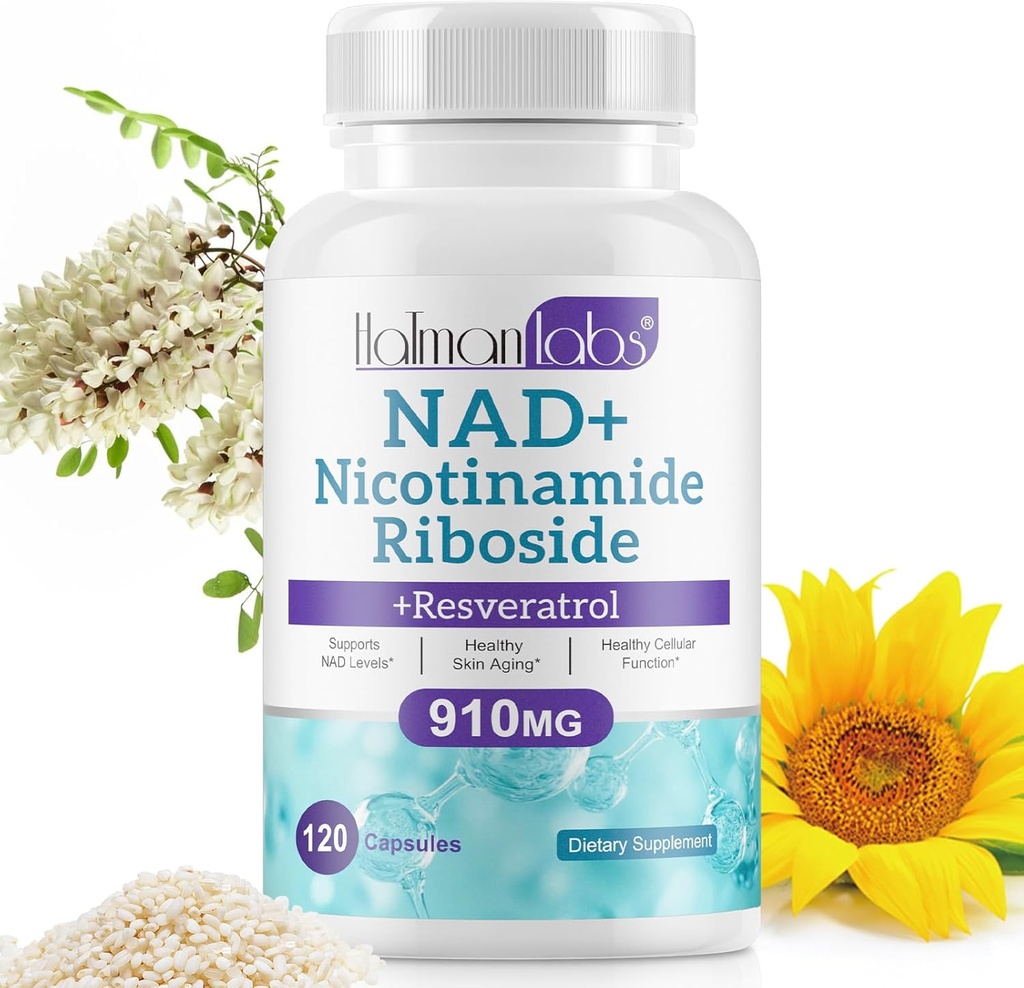 NAD+ Supplement Alternative - Liposomal Nicotinamide Riboside - Resveratrol & Quercetin - High Purity NAD Supplements for Anti-Aging, Focus, Energy 120 Capsules