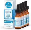 Waiora NCD2 Activated Liquid Zeolite Drops, Mix in Food/Drinks, Natural Body Cleanse & Promote Immune Support, All Natural, pH Balance Zeolite Liquid Drops - 4 Bottles (0.5 oz. ea.) 360 serv.