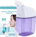 Nasal Irrigation System with 30 Saline Packets, Sinus Rinse Machine, Nose Sinus Clean Machine with Water Tank & Waste Collection Tank - Violet