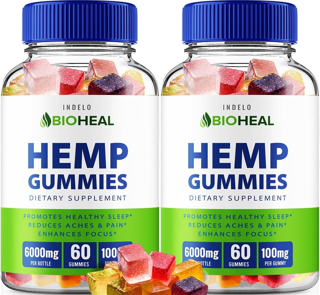 BioHeal Hemp Gummies - Hemp Seed Extract Bio Heal Hemp Gummies Tinnitus Herbal Supplement, Health and Wellness Support, All Natual Hemp Gummy Advanced Formula (2 Pack - 120 Gummies)