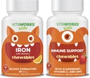 Çocuklar Demir 10 mg + Vitamin C Chewables + Elder + çinko + C Chewables Sche