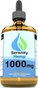 Serenity Hemp Oil - 4 fl oz 1000 mg (Orange) - Inflammasyon, Ağrı, Mood & More - Vitamin E, Vitamin B, Omega 3,6,9