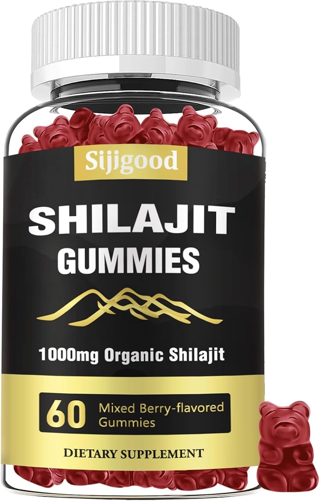Shilajit Gummies with 85+ Trace Minerals Supplement, Shilajit for Men & Women - 60 Karma Berry Flavored Gummies