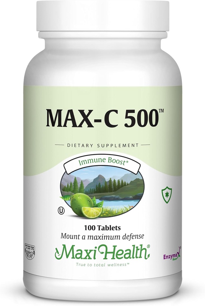 Maxi Health MAX C 500 mg - C C - Lemon Bioflavonoids Kompleks ile - 100 Tablet