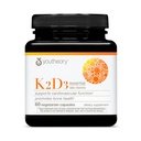 Youtheory K2D3 - Bone & Heart Health Support * - Vitamin D3 & Vitamin K2 - Süt, Soy & Gluten Ücretsiz - 60 Vejetaryen Capsules
