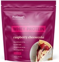ProDough Gourmet Whey Isolate Hydrolized protein Toz for Shake Mix- Easy Digest Enzyme Mix, 25g Protein per Service, Materialss, Gluten Free, Keto Friendly (Rasberry Cheesecake)