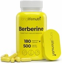 Berberine 500 mg HCL Extract - Berberis Aristata Vulgaris, 180 Vejetaryen Capsules, Digestive Supplement for General Well-Being, 6Month Supply, Non-GMO,1000 mg per Service, GMP sertifikalı, ABD Made