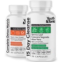Gençlik ve Tonic 15 Günlük Temiz ve Karb Matrix Bloating, Gut & Metabolism Health, Break The Plateau, Feel Lighter & Energized, Colon Cleanser & Detox with ACV, Glucomannan, Chromium, 60 Pills