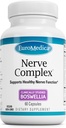 EuroMedica Nerve Kompleksi - Biyoaktif Vitamin B12 - Circulation & Nerve Health Support Supplement - Boswellia Serrata ile Vegan Capsules - 60 Capsules