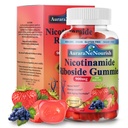 NAD Supplement Gummies Sugar-Free, NAD Nicotinamid Riboside Resveratrol 900 mg w. Quercetin, Collagen Biotin & Vitamin, High Potency NAD Resveratrol Supplements for Anti Aging, Energy, Focus