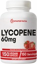 Lycopene Supplement for Men 60 mg, 150 Capsules, Natural Tomato Extract Toz Skin, Heart & Immune Support, 100% Veg Lycopene Kompleksi, Non-GMO ve Gluten Free Carotenoid Tamam