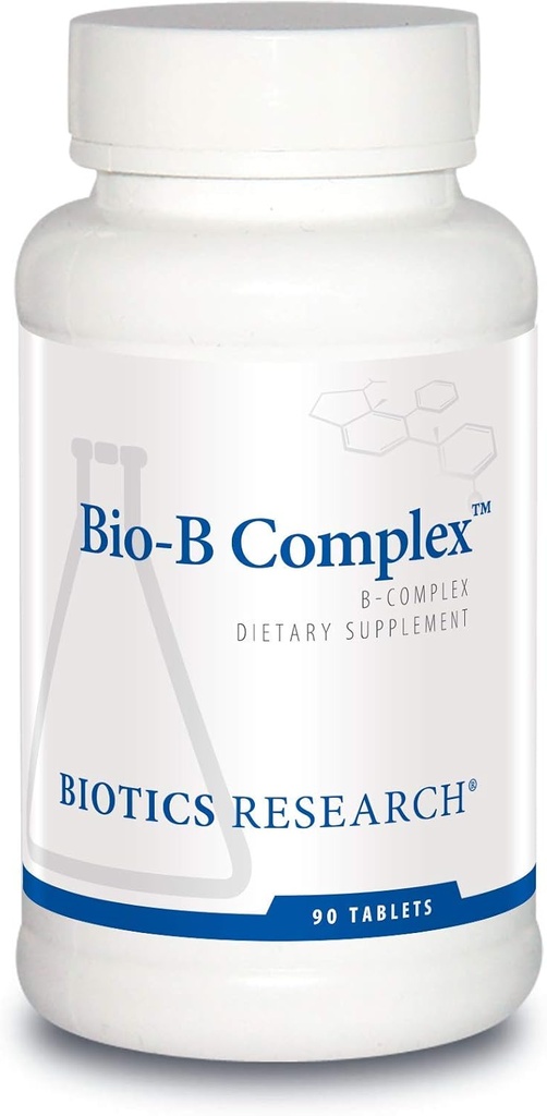 Biotics Research Bio B Complex Υψηλής Ικανότητας B-Complex με Folate και Βιταμίνες B2, B6 και B12 για την παραγωγή ενέργειας, Υποστηρίζει Καρδιαγγειακή λειτουργία, μεταβολική Pathways, Εγκεφαλική Υγεία 90 Tabs